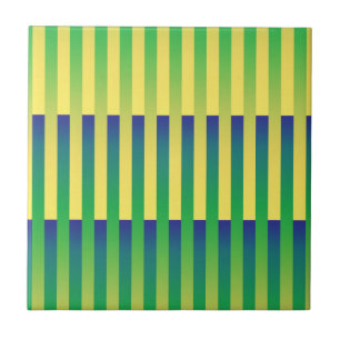 Padrão Verde Amarelo Azul Striped