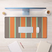 Padrão verde, cinza e listras laranja