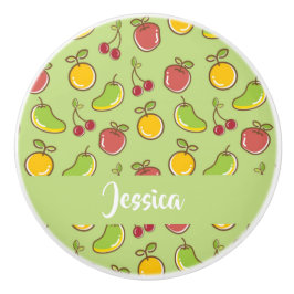 Padrão verde de frutas de verão frescas