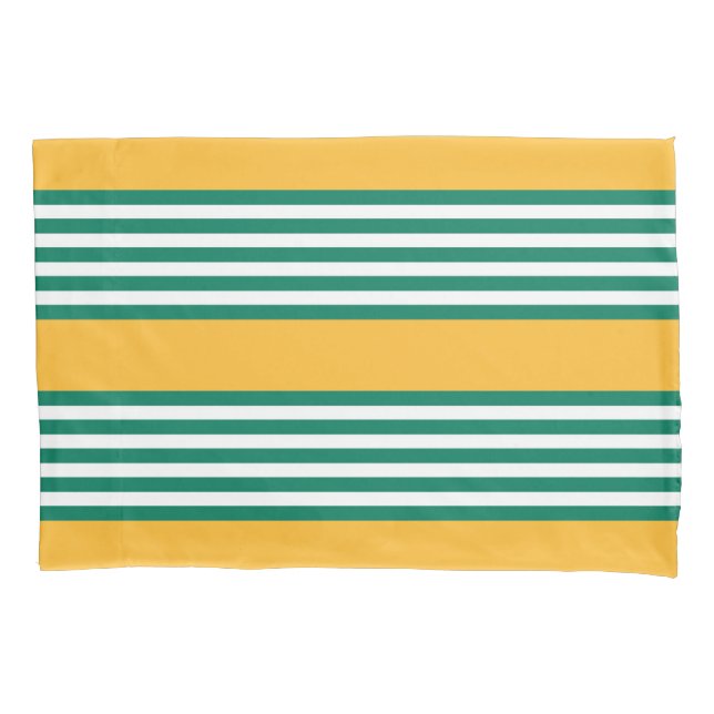 Padrão verde e branco de cinco faixas com amarelo (Frente)