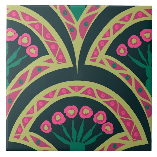 padrão verde em forma de shell (Frente)