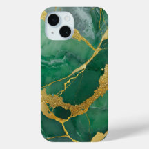 Padrão Verde Marble com Dourado