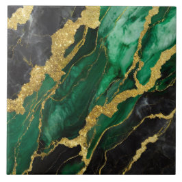 Padrão Verde Marble com Dourado
