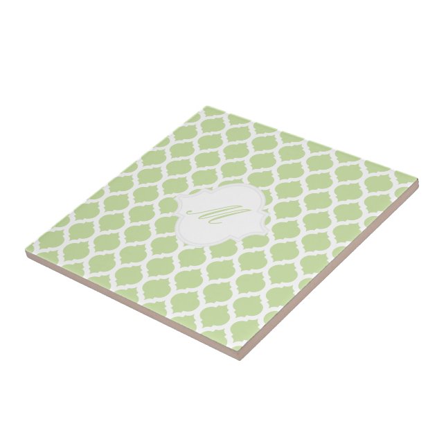 Padrão Verde marroquino com Trivet do Azulejo Mono (Lateral)