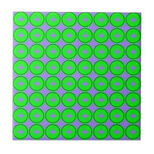 Padrão Verde Neon Retro Retro Retro Starburst Atôm