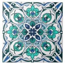 Padrão Verde Rustic Ornamentado