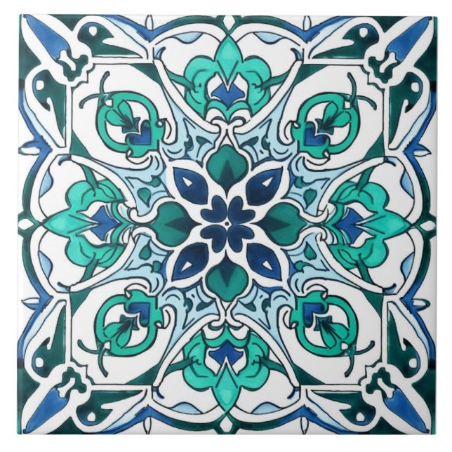 Padrão Verde Rustic Ornamentado (Frente)