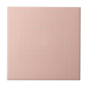 Padrão Verificado de Pastel Suave Rosa e Mint Verd