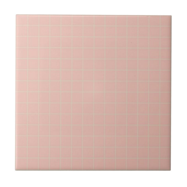 Padrão Verificado de Pastel Suave Rosa e Mint Verd (Frente)