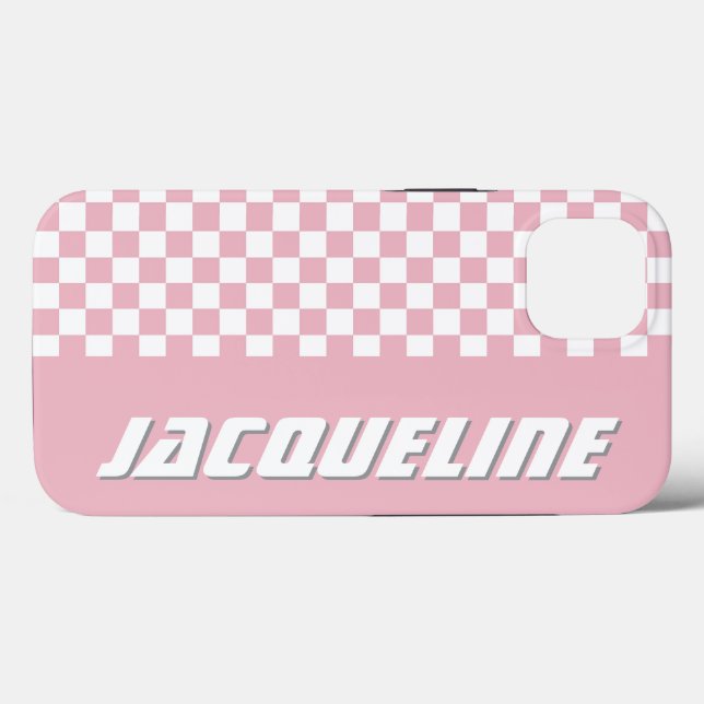 Padrão Verificado Rosa (Verso (horizontal))