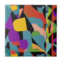 Padrão vermelho azul abstrato de arte colorida