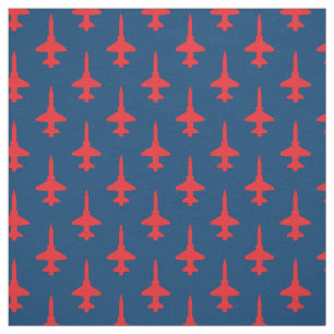 Padrão vermelho de Talon T-38 no Tecido azul escur