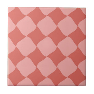 Padrão Vermelho de Vintage Retro Quadrado