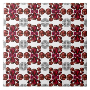 Padrão vermelho e branco