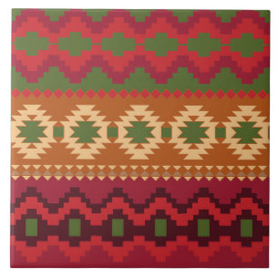 padrão vermelho sudoeste - arte abstrato ocidenta