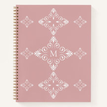 Padrão Vetorial de Monograma Personalizado Rosa Em
