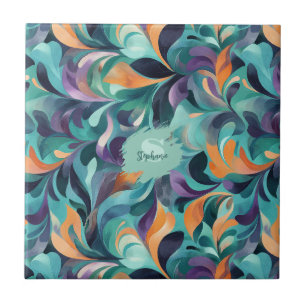 Padrão Vibrante de inspiração de Abstrato Paisley