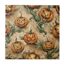 Padrão Vintage Halloween Jack-O-Lantern