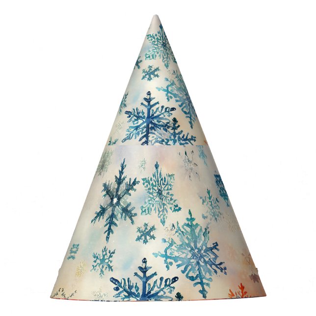 Padrão Vintage Snowflakes - Chapéu do Partido (Frente)