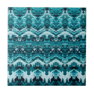 Padrão Vitoriano Verde-Teal Antiquado Vintage