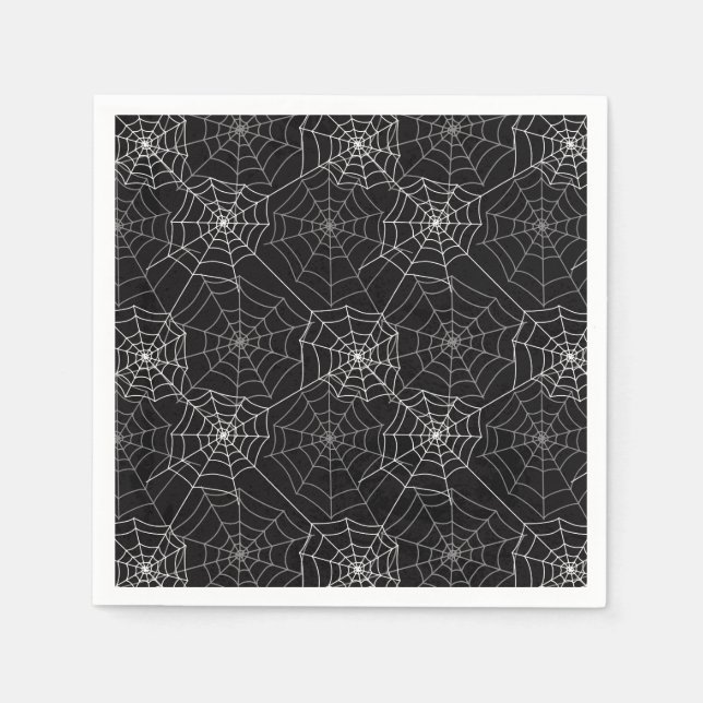 Padrão Web de aranha do Halloween | Guardanapo (Frente)