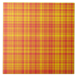 Padrão Xadrez Amarelo Laranja