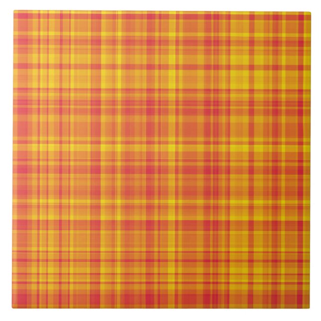 Padrão Xadrez Amarelo Laranja (Frente)
