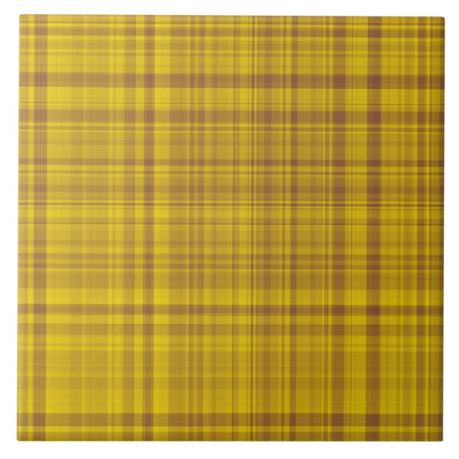 Padrão Xadrez Amarelo Marrom (Frente)