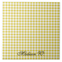 Padrão Xadrez Amarelo Quente Fofo