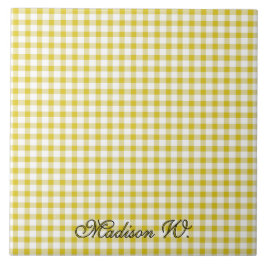 Padrão Xadrez Amarelo Quente Fofo