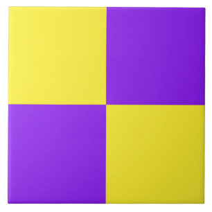 Padrão Xadrez Amarelo Roxo