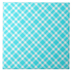 Padrão Xadrez Azul Branco