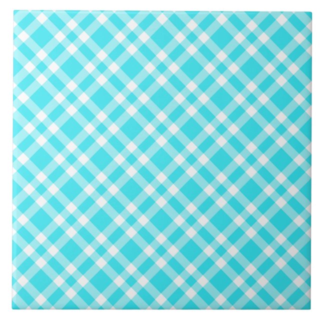 Padrão Xadrez Azul Branco (Frente)