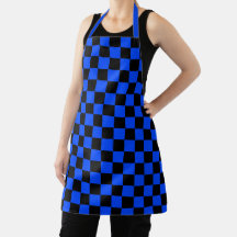 Padrão xadrez azul e preto