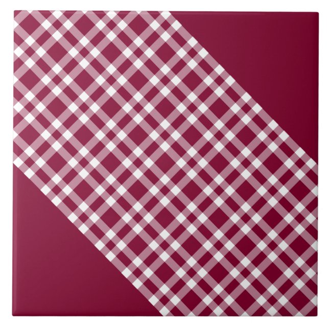Padrão Xadrez Branco Burgundy (Frente)