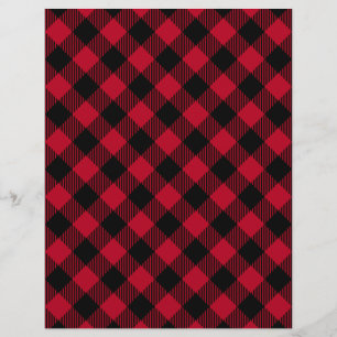 Padrão Xadrez Buffalo Vermelho e Preto