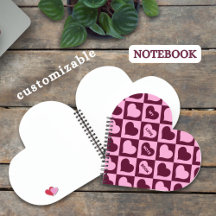 Padrão Xadrez Coração Personalizado Rosa Bordô -