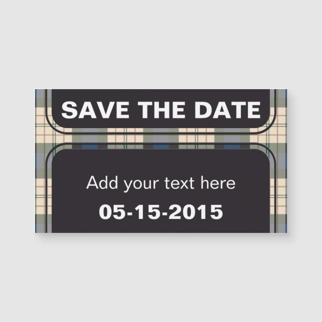 Padrão xadrez de Tartan - bege azul tradicional (Frente)