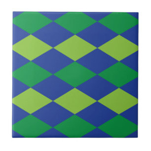 Padrão Xadrez Diamante Verde Lima Verde