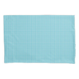 Padrão xadrez gingham azul e branco exibido 