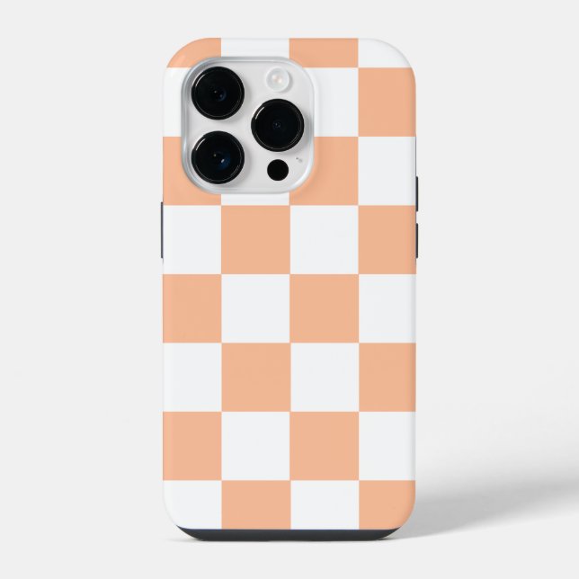 Padrão Xadrez Gingham Fuzz de Pêssego (Verso)