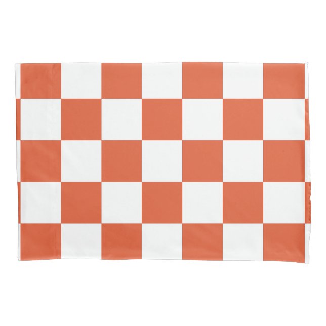 Padrão Xadrez Laranja e Branco (Frente)