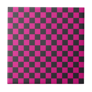 Padrão xadrez magenta e fumaça