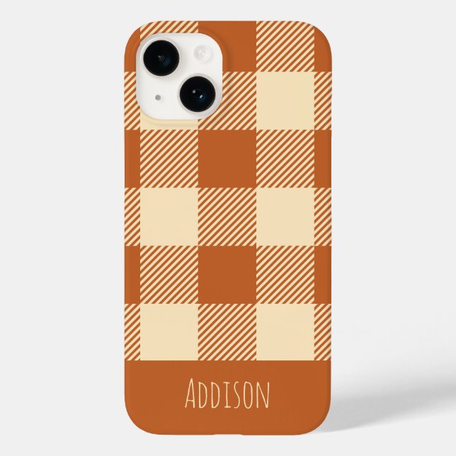 Padrão Xadrez Outono Personalizado (Verso)