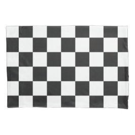 Padrão Xadrez Preto e Branco Sofisticado