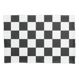 Padrão Xadrez Preto e Branco Sofisticado
