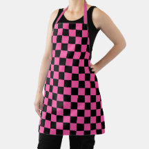 Padrão xadrez preto e rosa