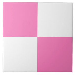 Padrão Xadrez Rosa Branco