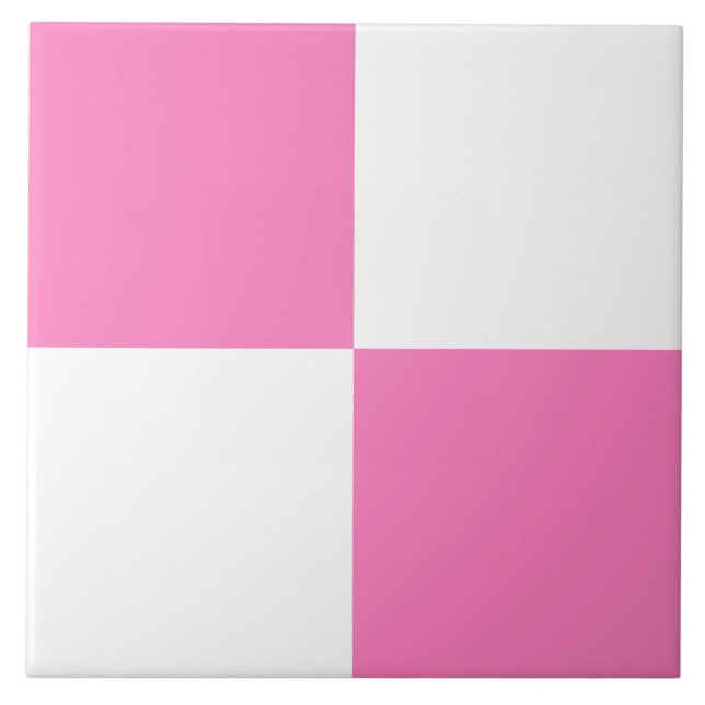 Padrão Xadrez Rosa Branco (Frente)