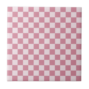 Padrão xadrez rosa empoeirado